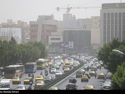 آلودگی هوای تهران در وضعیت قرمز قرار گرفت