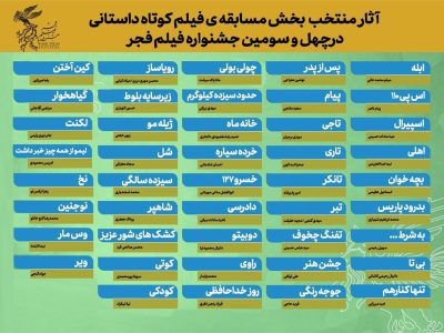 فیلم‌های بخش مسابقه کوتاه داستانی فجر ۴۳ اعلام شد